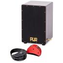 PUR Cajon PC4399 Vision SP PRO Black-Gold mit Fußtambourin-Set