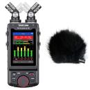 Tascam Portacapture X8 Audio-Recorder mit Windschutz