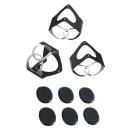 PinchClip Beckenklammer 3er Set Schwarz mit Dämpfer Pads