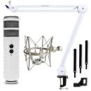 Rode Podcaster mit Mikrofonarm Weiss mit Spinne