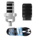 Rode Mikrofon Podmic USB Weiss mit WS14 Popschutz und Kabel