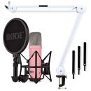 Rode NT1 Signature Pink Mikrofon mit Gelenkarm Weiss