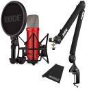 Rode NT1 Signature Red Studio-Mikrofon Rot mit PSA1+PLUS Gelenkarm Schwarz