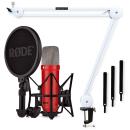 Rode NT1 Signature Red Mikrofon mit Gelenkarm Weiss