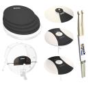 Evans SoundOff Drum Mute Fusion mit Schlagzeugstöcken