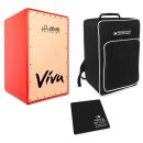 J.Leiva Viva Red Cajon Rot mit Tasche und Sitz-Pad