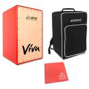 J.Leiva Viva Red Cajon Rot mit Tasche und Sitz-Pad Rot