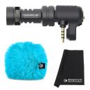 Rode Videomic Me mit Windschutz Blau und Tuch