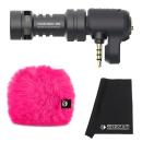 Rode Videomic Me mit Windschutz Pink und Tuch