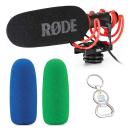 Rode Videomic NTG mit WS-Chroma Windschutz 2 Pack und Flaschenöffner