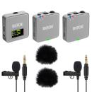 Rode Wireless GO Gen 3 Stone Grau mit 2x Lavalier GO und 2x WS05
