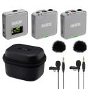 Rode Wireless GO Gen 3 GY mit Charge Case + 2x Lavalier GO und 2x WS05