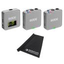 Rode Mikrofon-Funksystem Wireless GO Gen 3 Stone Grau mit Tuch