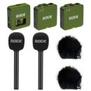 Rode Mikrofon-Funksystem Wireless GO Gen 3 Khaki Interview Set 2 BK