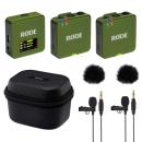 Rode Wireless GO Gen 3 KH mit Charge Case + 2x Lavalier GO und 2x WS05