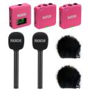 Rode Mikrofon-Funksystem Wireless GO Gen 3 Pink Interview Set 2 BK