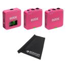 Rode Mikrofon-Funksystem Wireless GO Gen 3 Pink mit Tuch