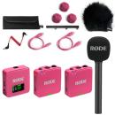 Rode Mikrofon-Funksystem Wireless GO Gen 3 Pink Interview Set 1 BK