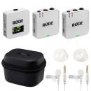 Rode Wireless GO Gen 3 WH mit Charge Case + 2x Lavalier GO und 2x WS05