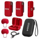 Rode Wireless Micro Drahtloses Mikrofon-System USB-C Rot mit Soft-Case