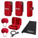 Rode Wireless Micro Drahtloses Mikrofon-System USB-C Rot mit Tuch