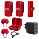 Rode Wireless Micro Drahtloses Mikrofon-System USB-C Rot mit Netzteil